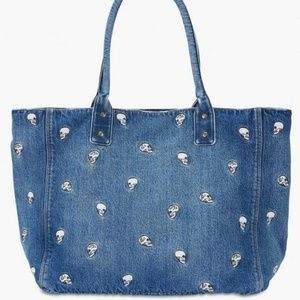 Lucky Brand Stock And Barrel Skull Embroidered Bag